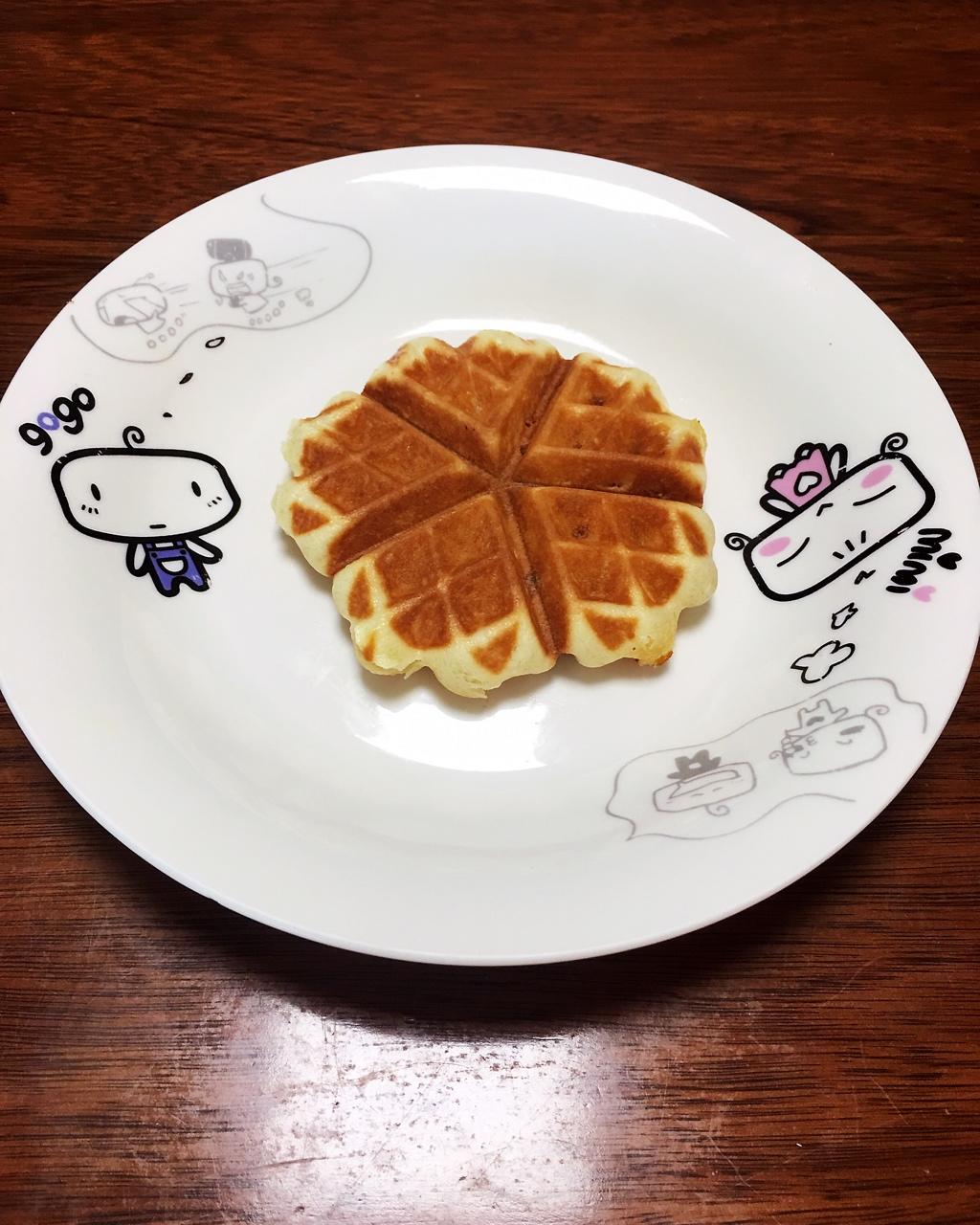 爆浆芝士培根华夫饼（酵母版）