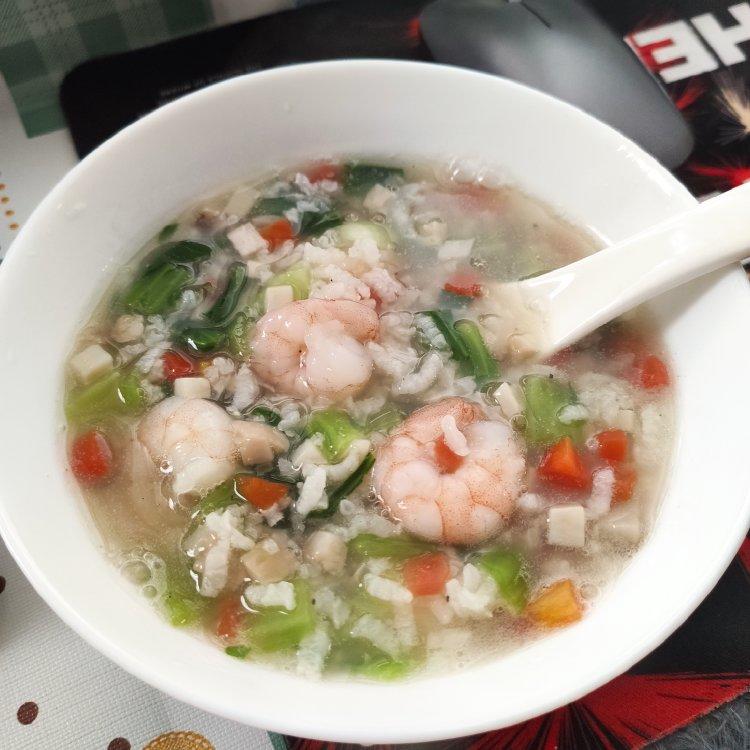 香菇虾仁蔬菜粥