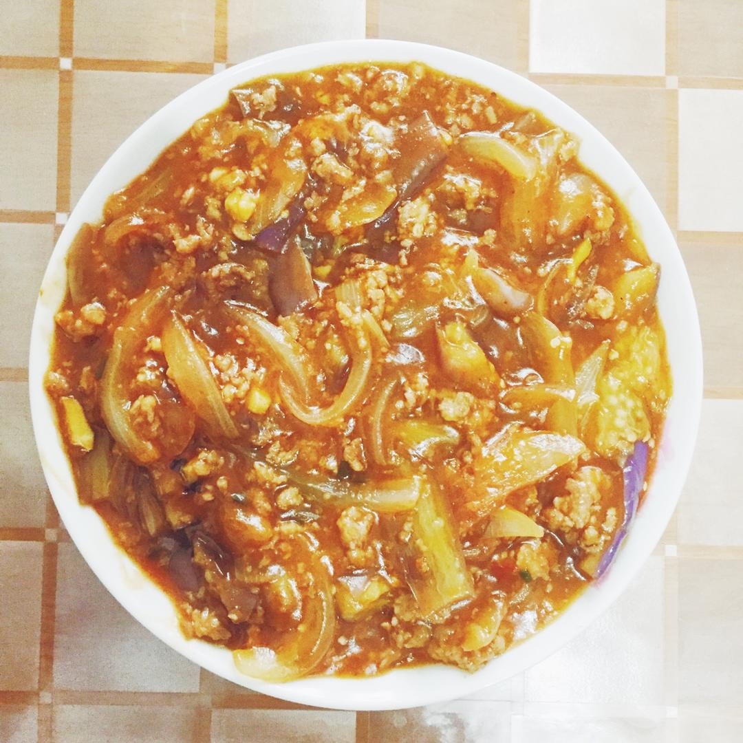 红烧肉沫茄子
