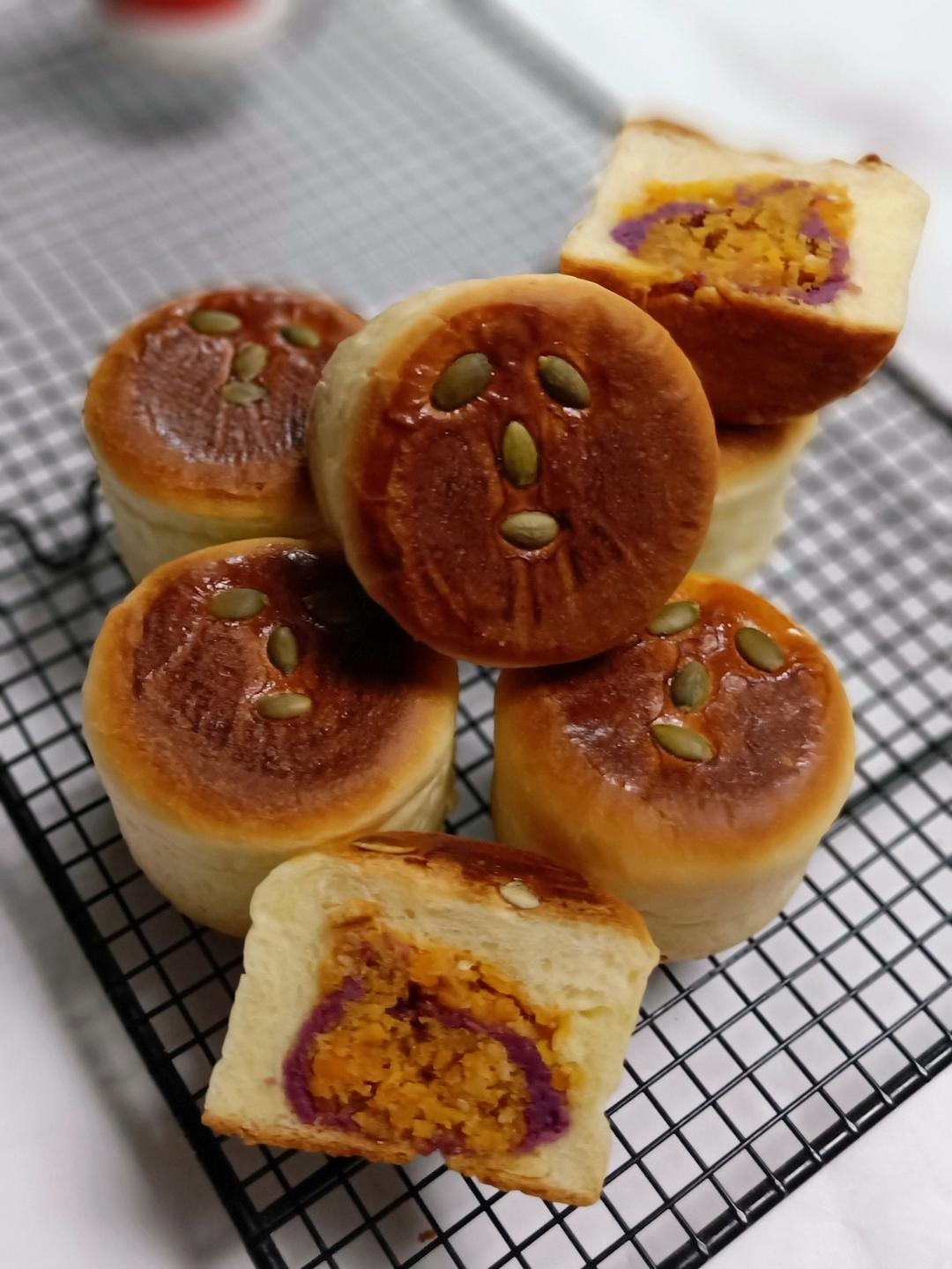 咸蛋黄芋泥肉松｜日式大鼓面包｜绝配组合