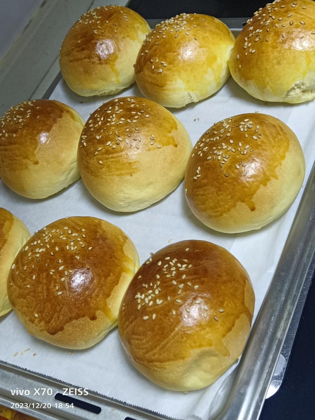 最正宗的美式汉堡胚配方，媲美汉堡王（汤种法）