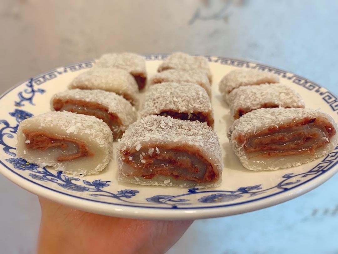 零失败！巨好吃的椰蓉豆沙糯米卷！