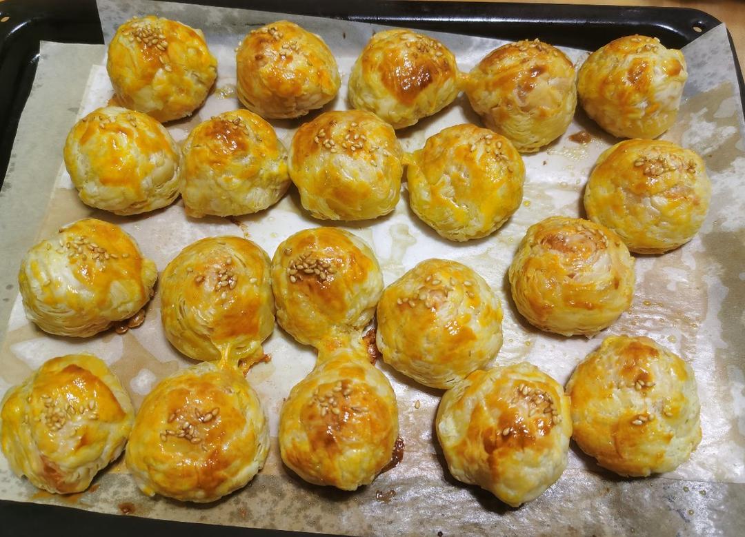 肉松咸蛋黄酥（简易版蛋挞皮）