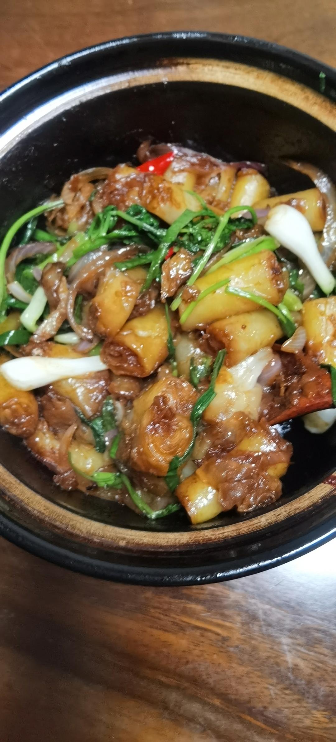 酒楼早茶的xo酱啫啫猪肠粉