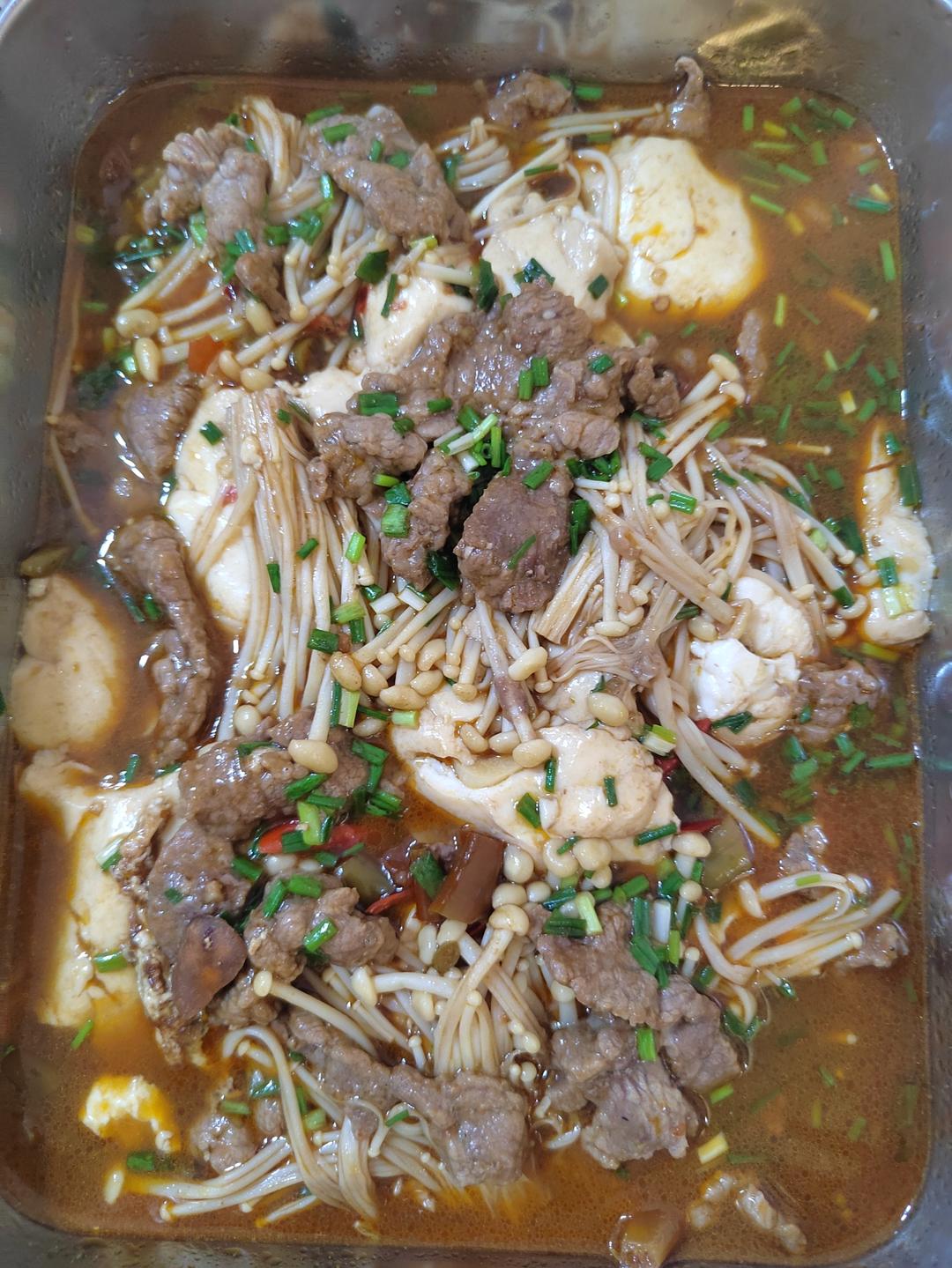 时差党的酸汤豆花牛柳