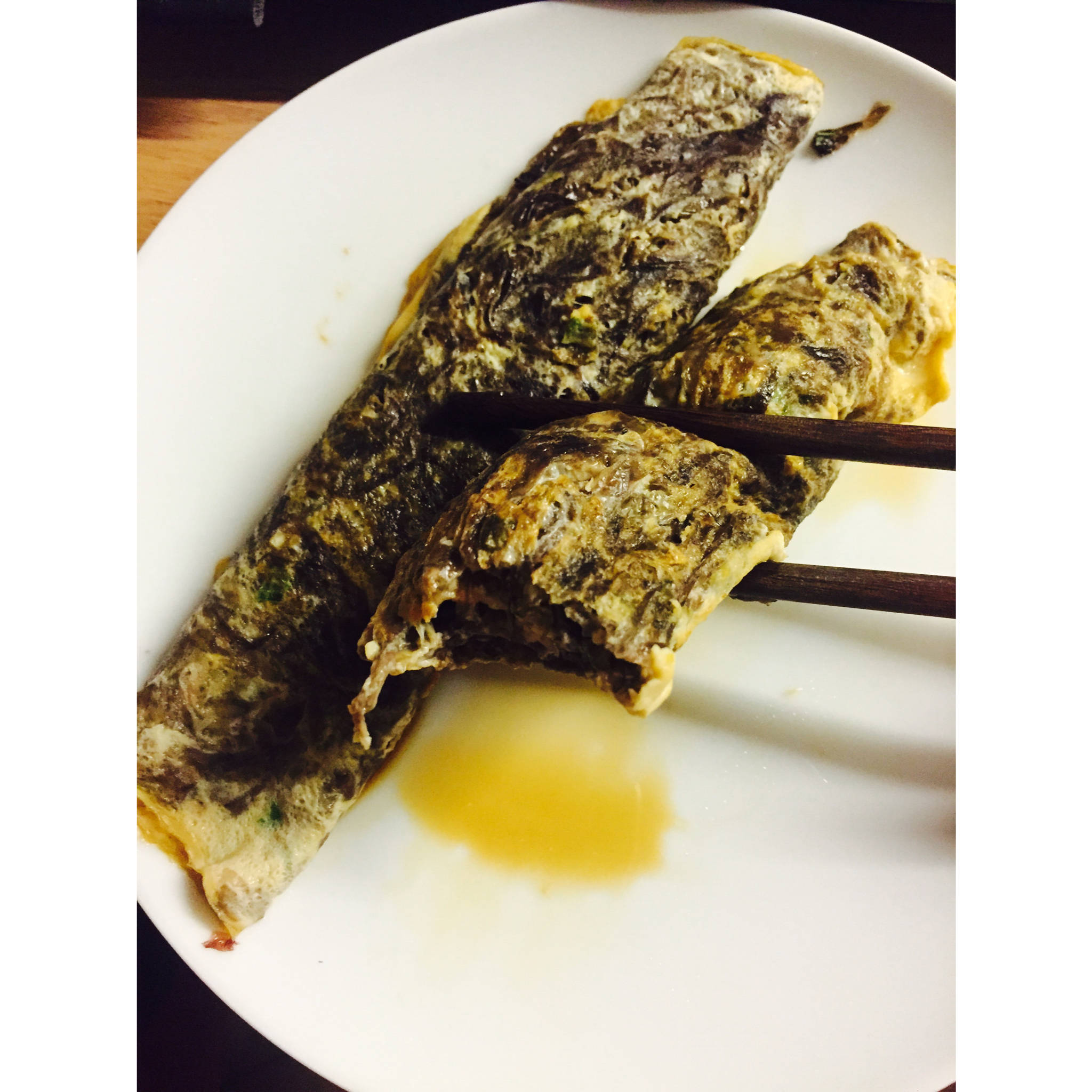 紫菜煎蛋饼