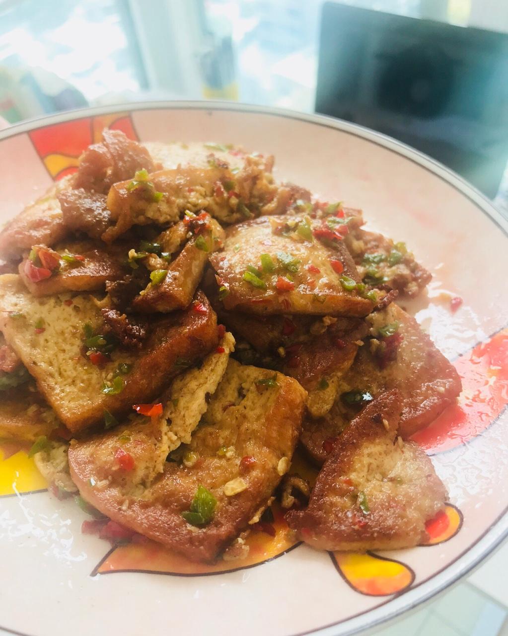 蚝油煎豆腐
