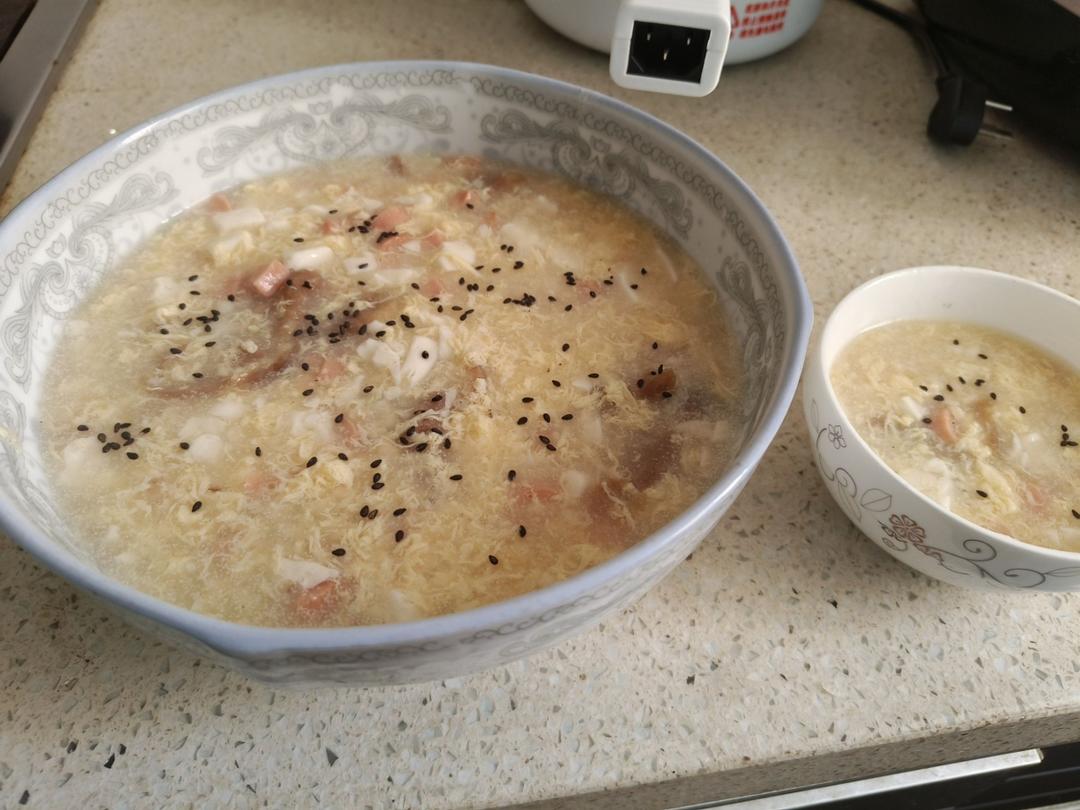 减脂餐｜鸡蛋火腿豆腐羹，清淡爽口‼️