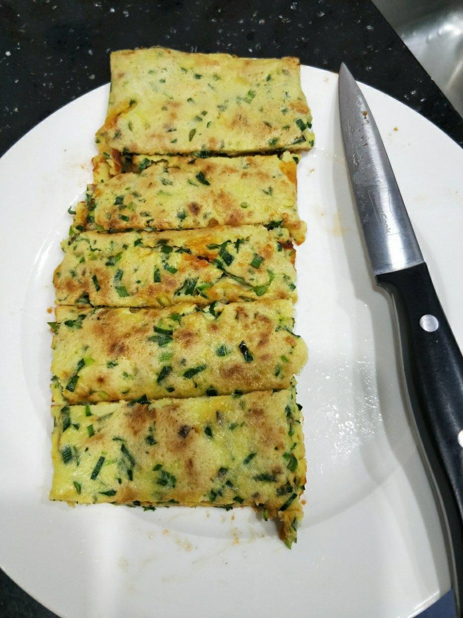 老有所忆做的韭菜鸡蛋摊饼