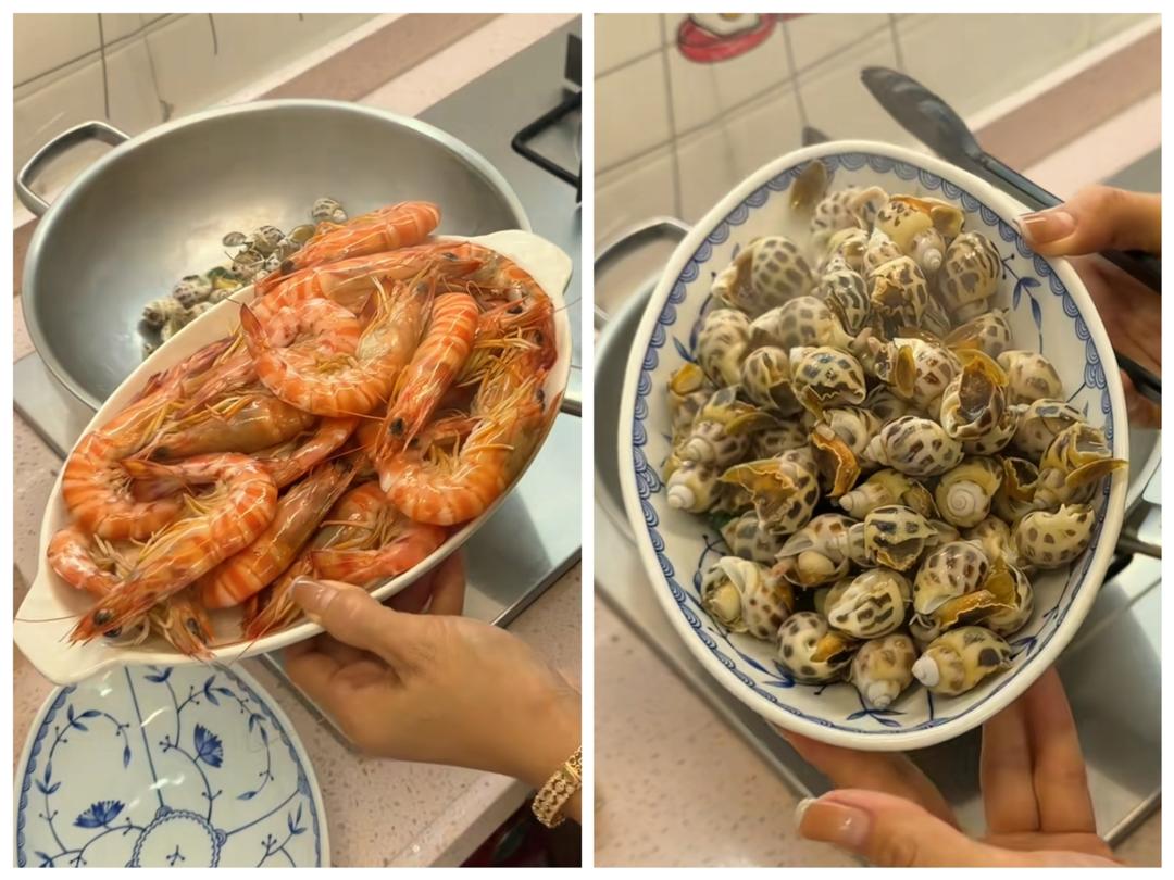 【橙】无水焗海鲜+盐水菜心