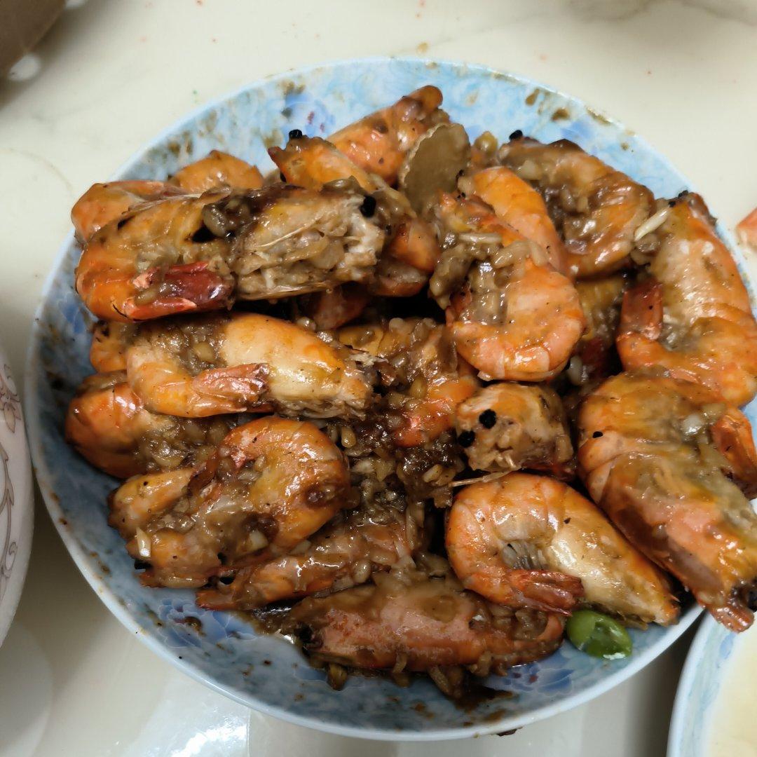 芥末蒜蓉罗氏虾（简易版）
