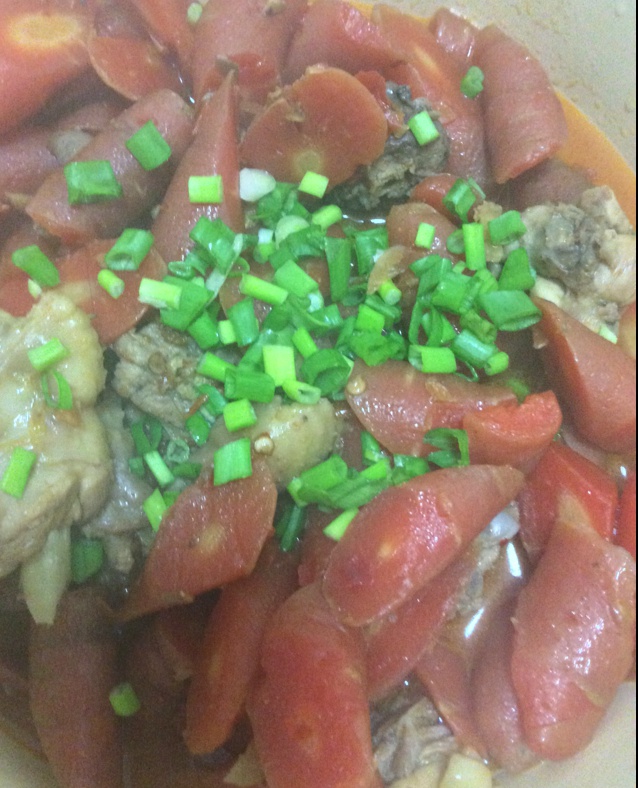 胡萝卜烧鸡块