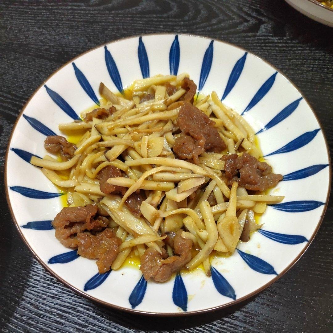 黑椒汁杏鲍菇炒牛肉