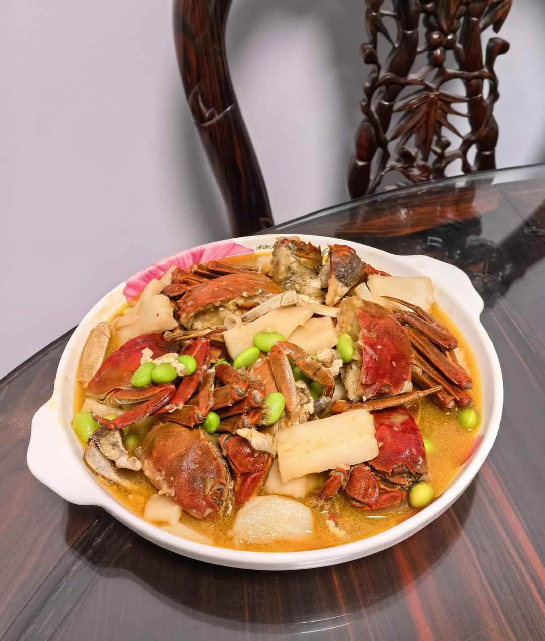 六月黄毛豆炒年糕