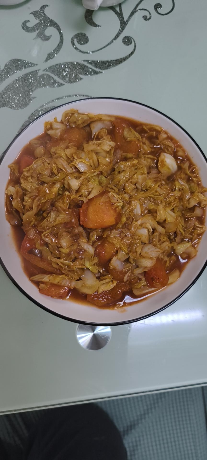 巨巨巨好吃的旧菜新做—西红柿炒圆白菜