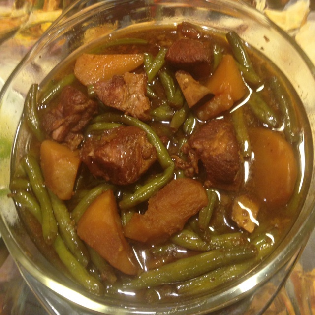 土豆豆角炖排骨