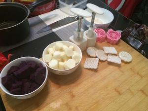 紫薯、山药月饼（豆沙、枣泥馅）的做法 步骤1