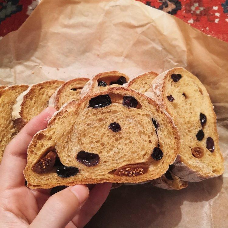 天然酵种南瓜葡萄干核桃欧包