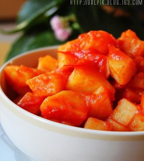 美西红柿炒土豆的做法