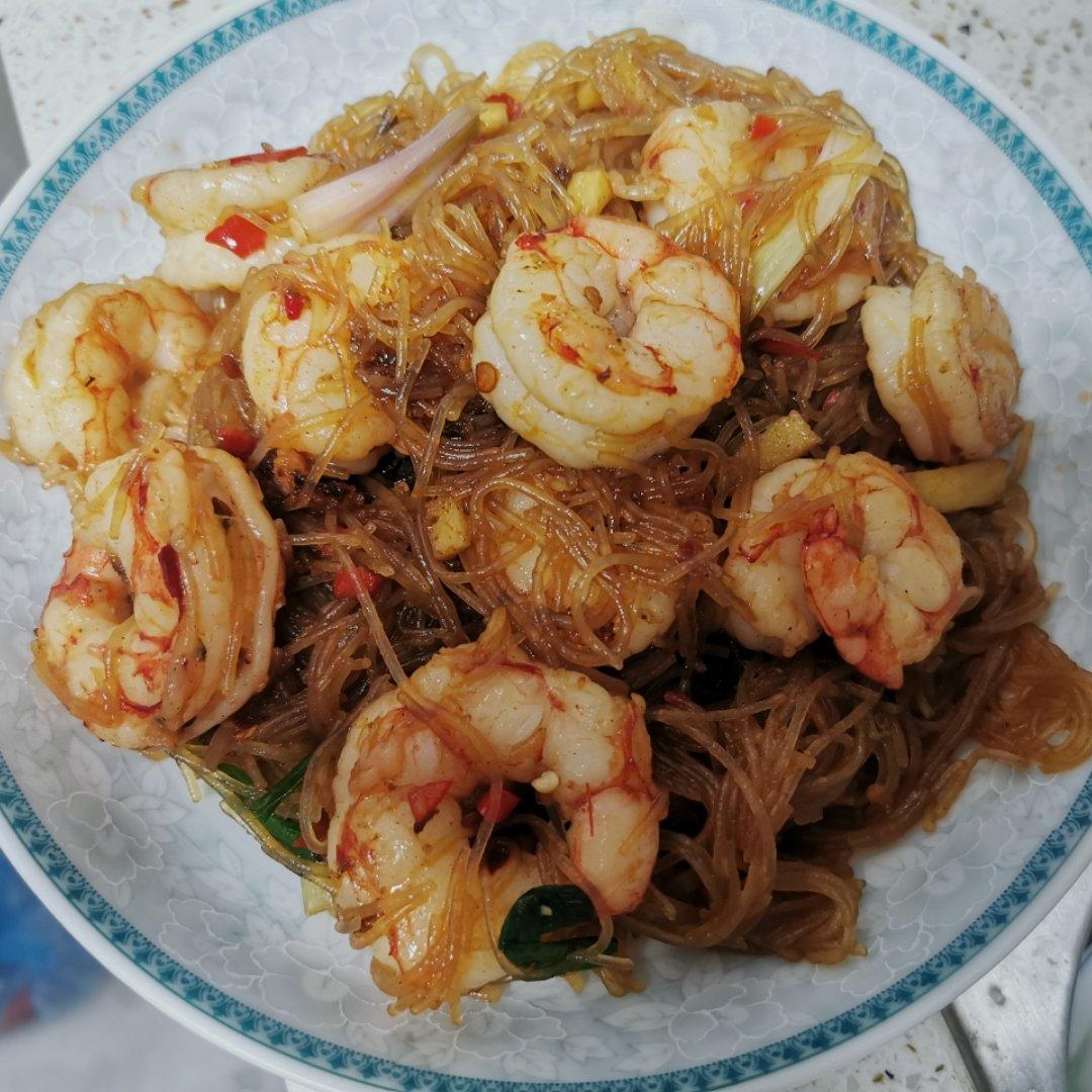 虾仁粉丝煲