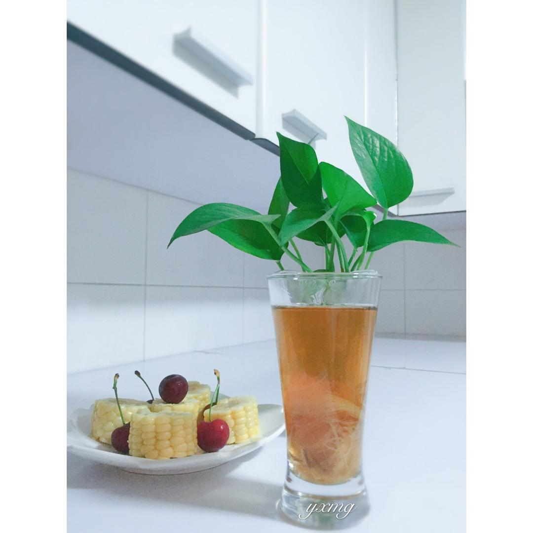 玉米须红糖茶