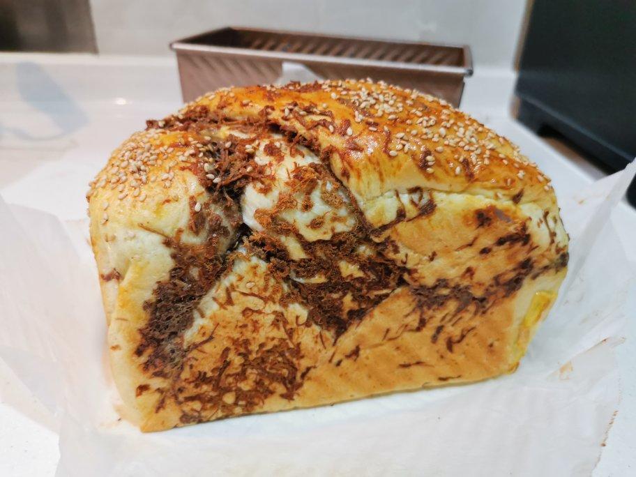 香葱肉松手撕吐司