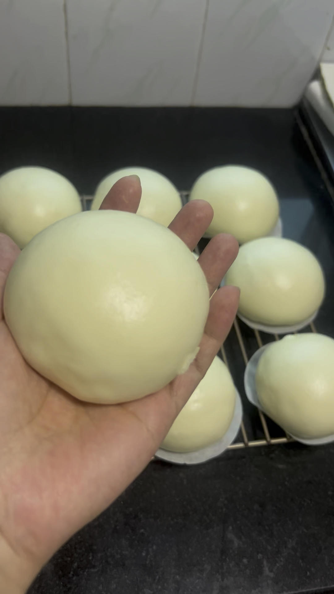 烫面馒头（一次发酵，个个水光肌）