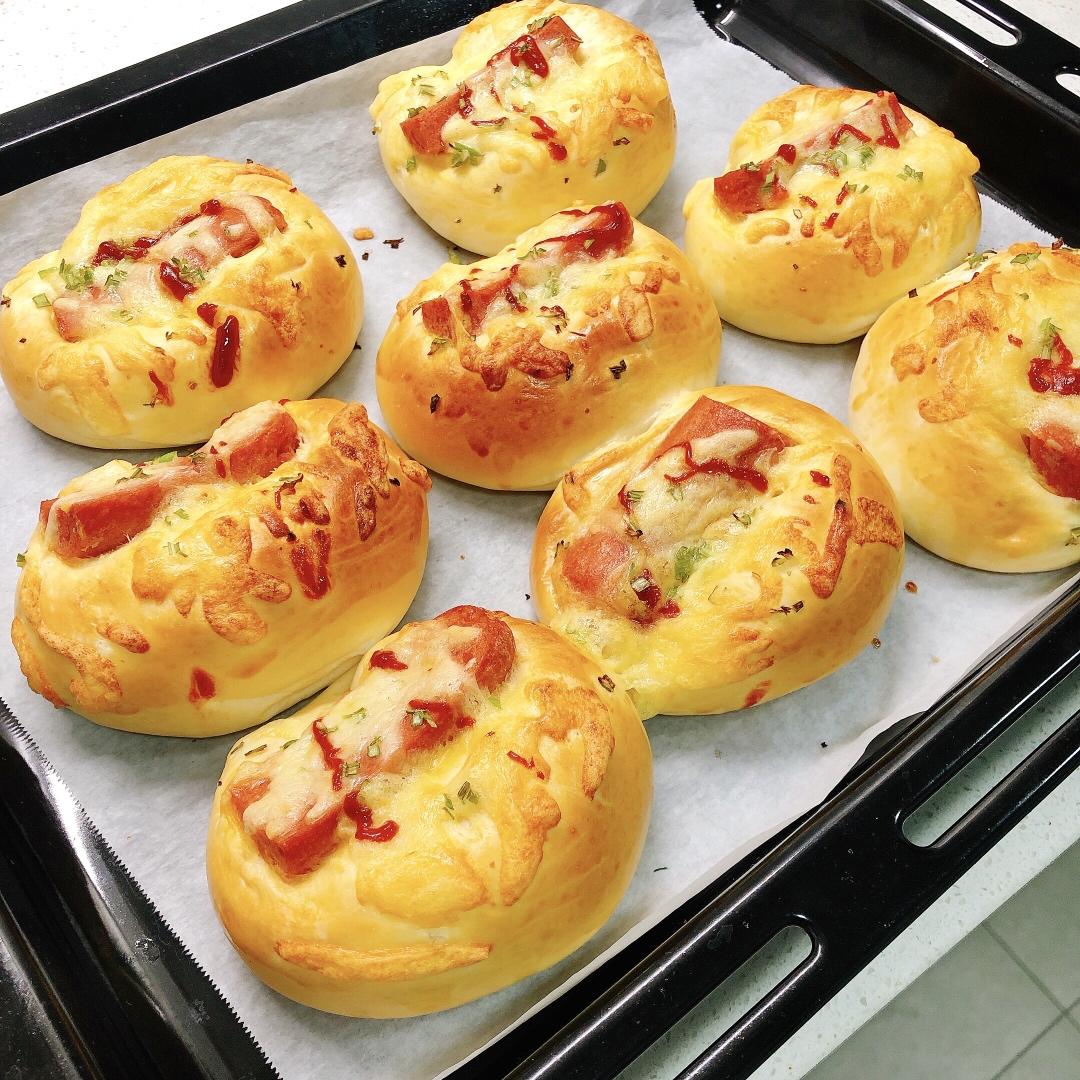 肠仔香葱芝士面包（橄榄油版）