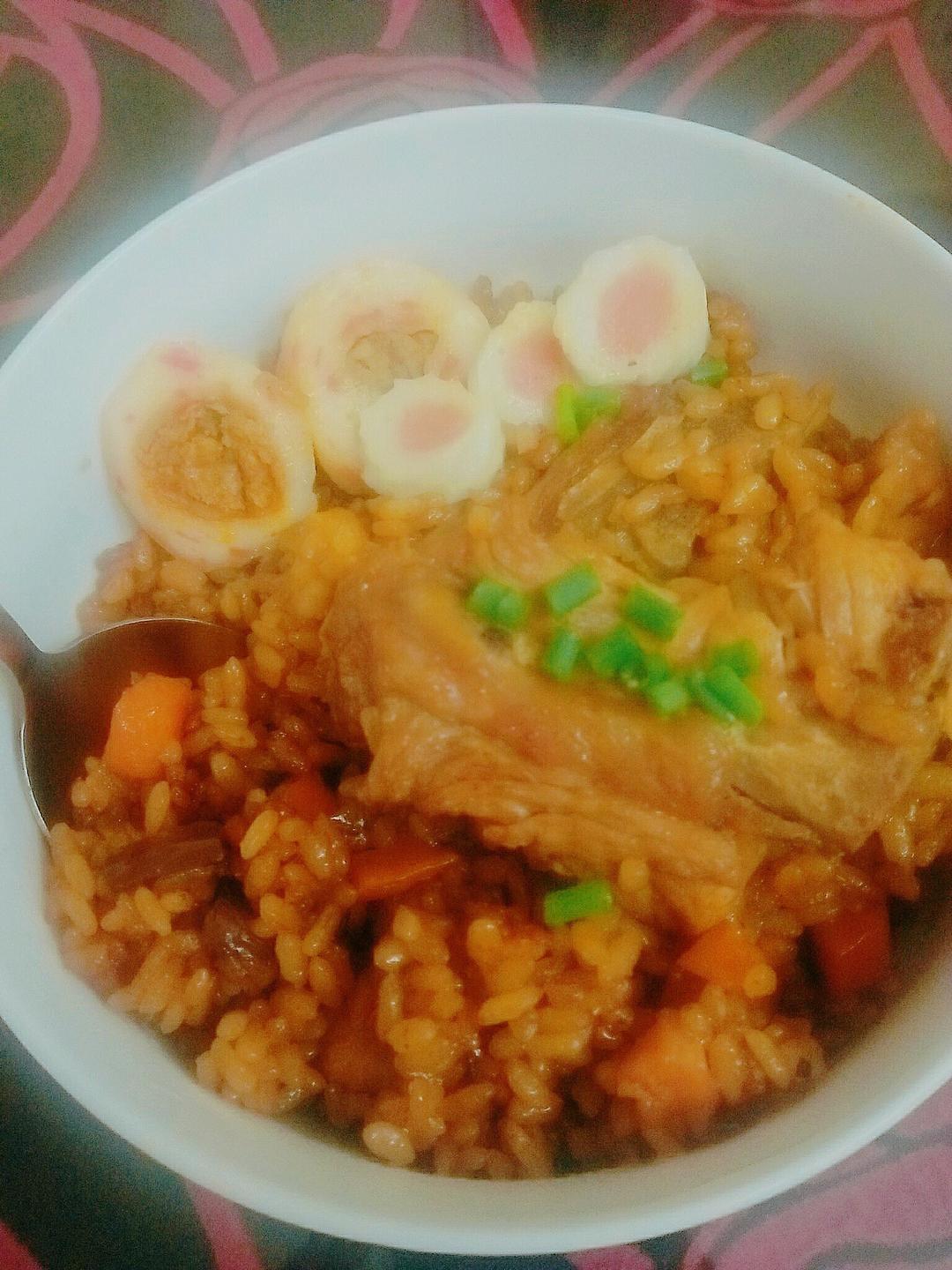 喷香排骨焖饭（爆好吃）