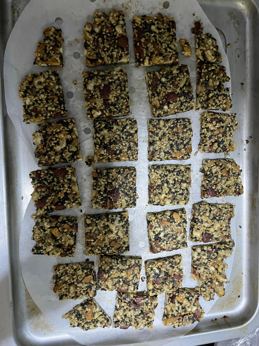 健康营养零食——芝麻核桃薄脆