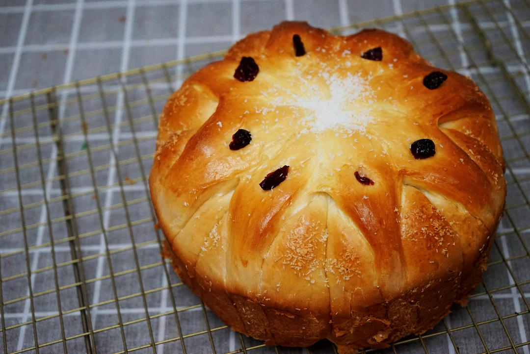 皇冠花朵面包（面包机版和面）