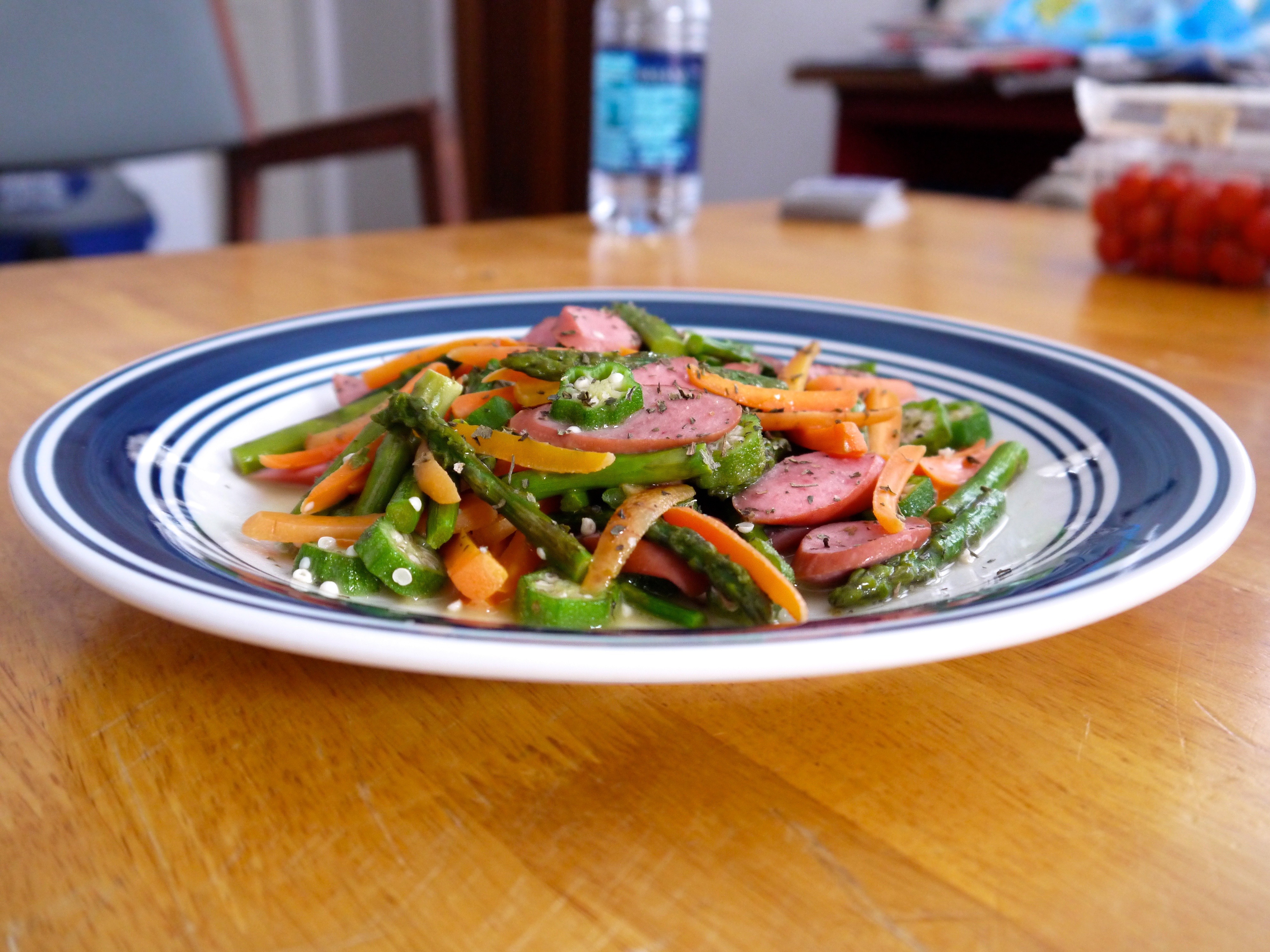 芦笋胡萝卜香菇小炒