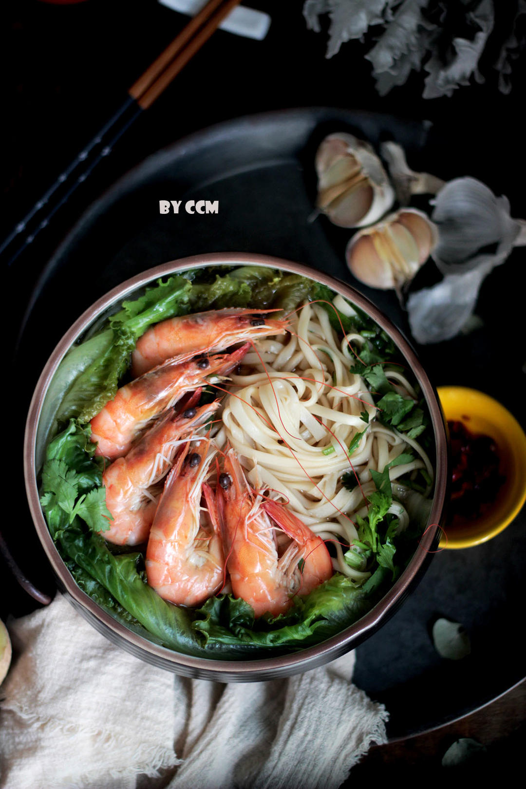 鲜虾清汤面，8块钱就能吃到一大碗的海鲜面