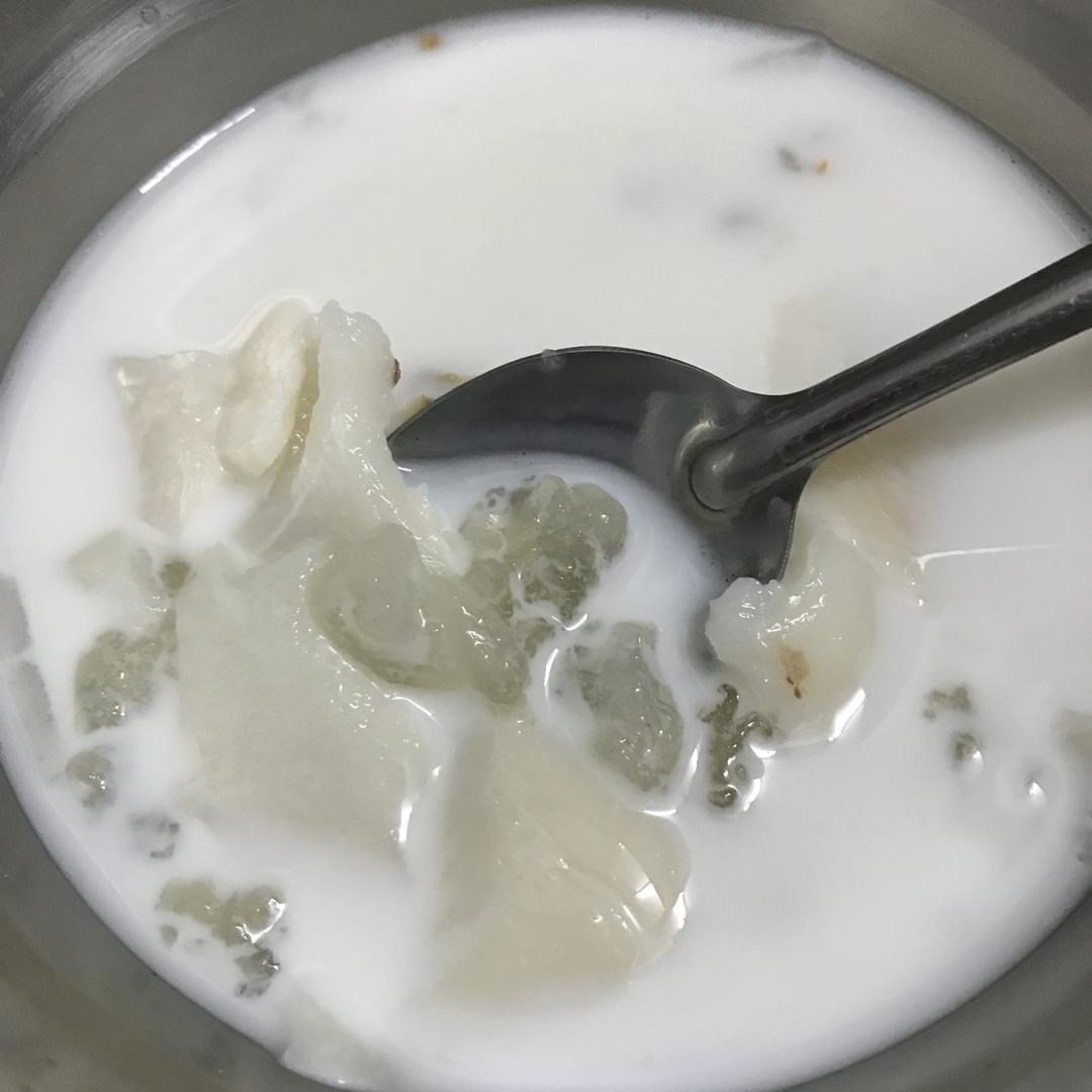 大头鱼虾做的椰汁雪蛤