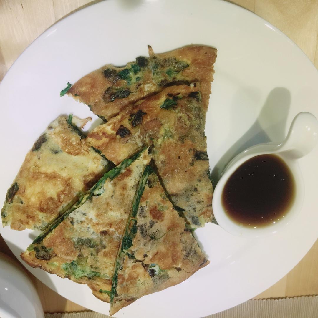 菠菜鸡蛋饼