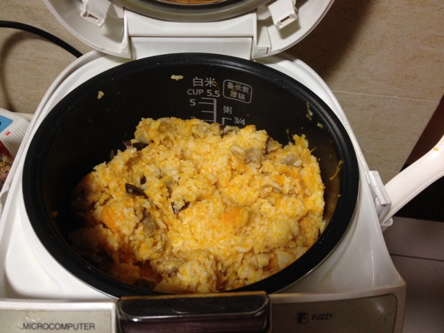 南瓜鸡肉饭