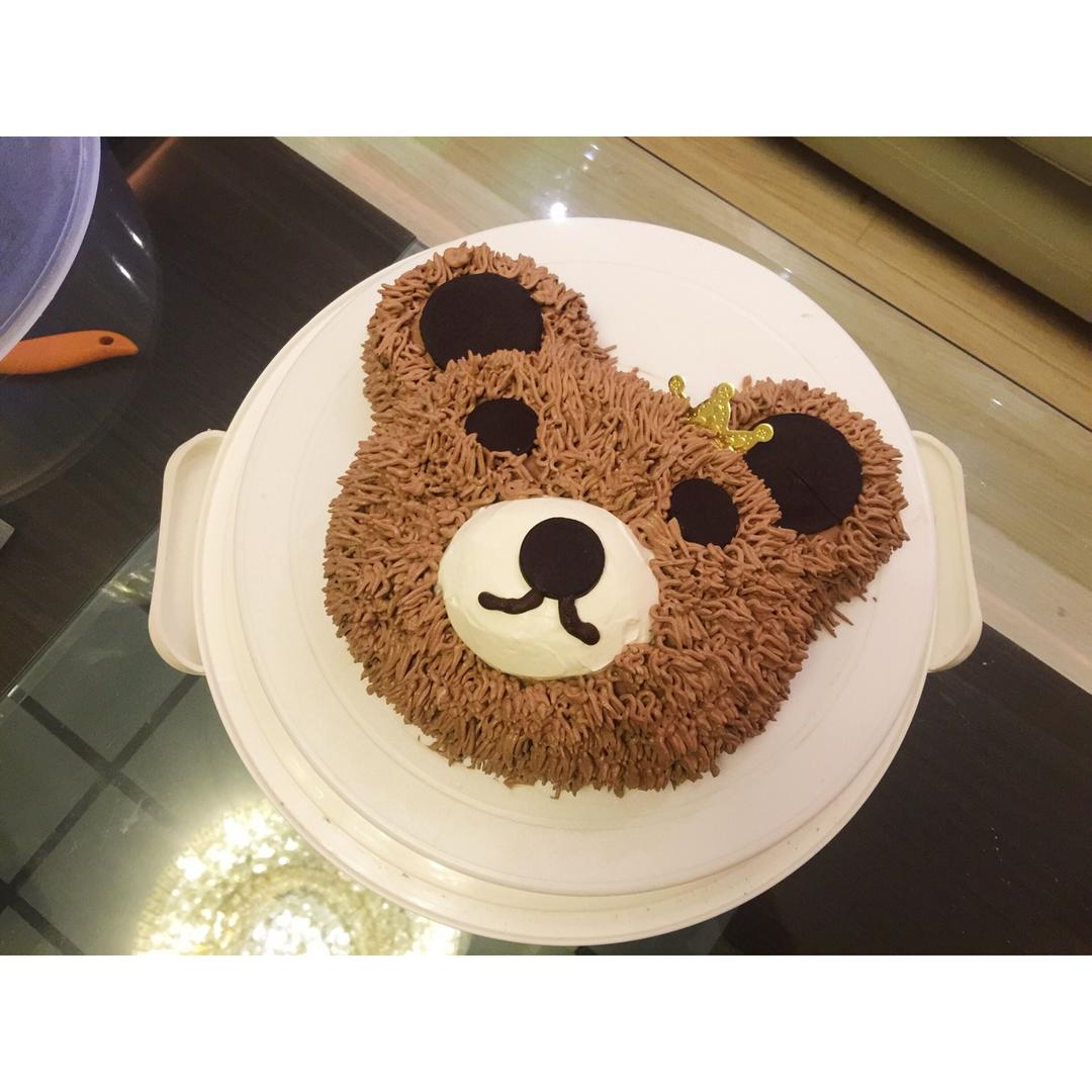 hui823做的萌萌熊蛋糕