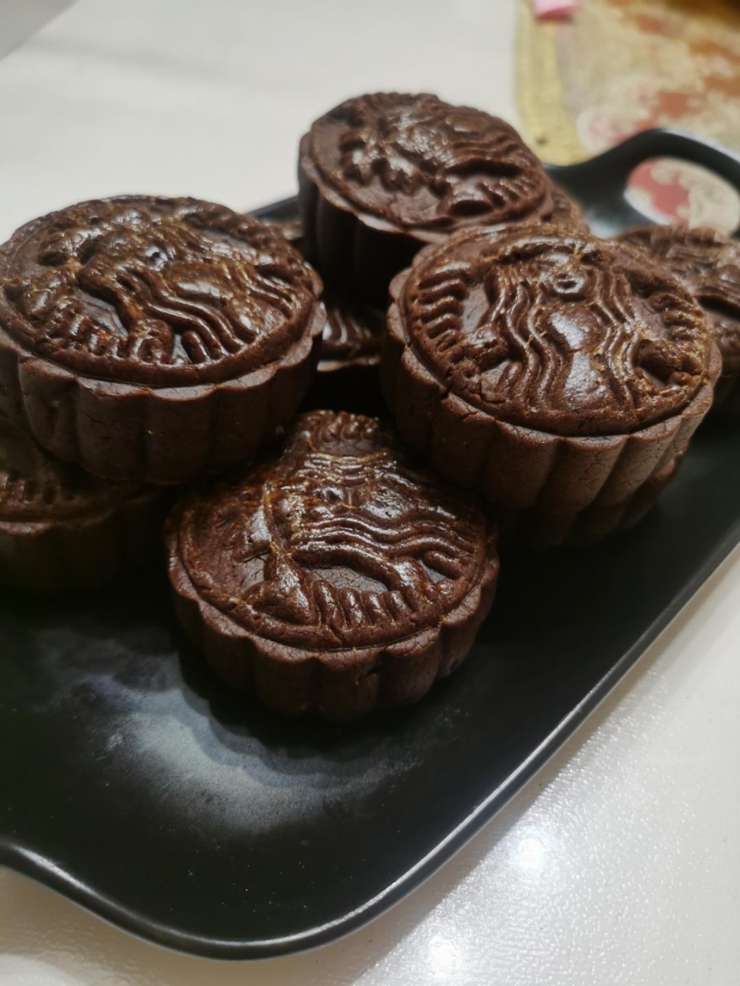 巧克力椰蓉蔓越莓乳酪月饼