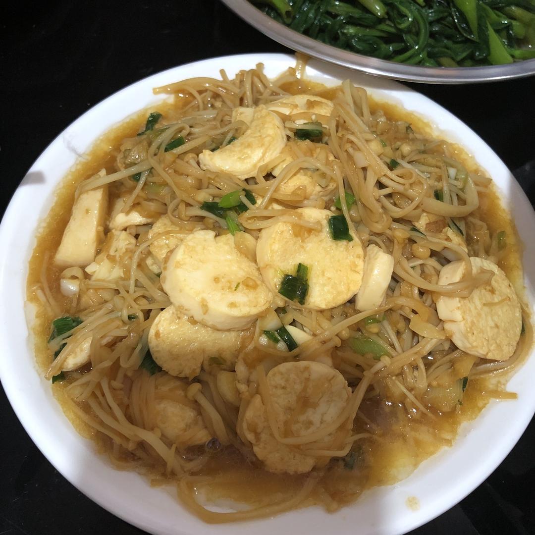 金针菇烧日本豆腐