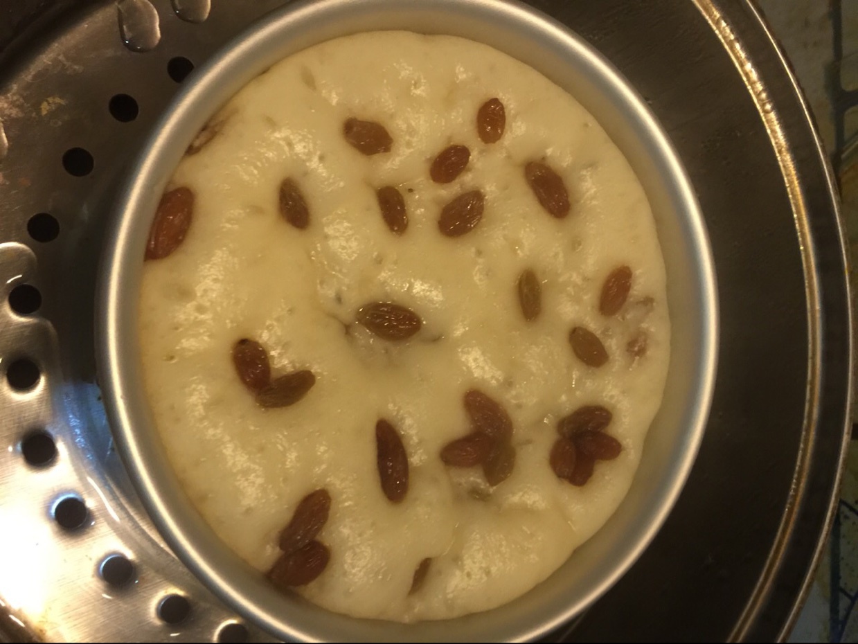 不用揉面，简单易做的——蔓越莓发糕