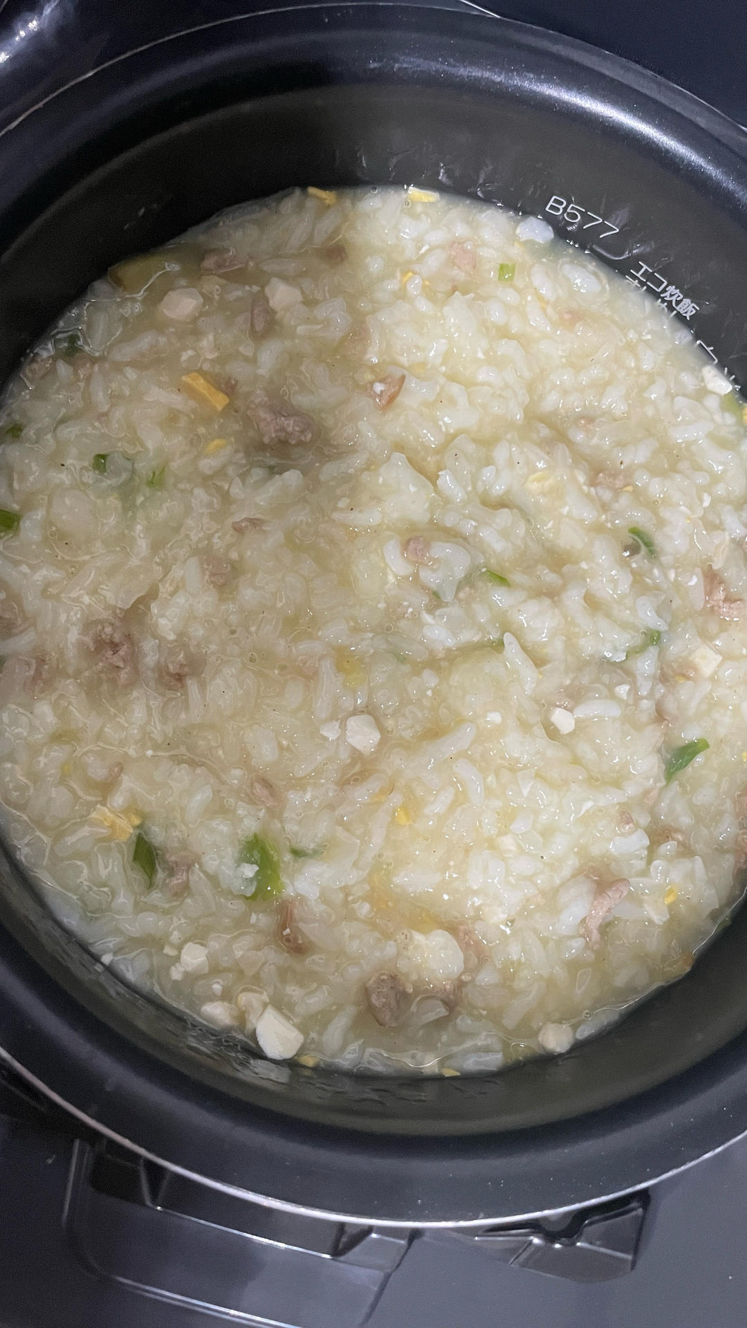 妈妈👩教我做的皮蛋瘦肉粥🥣简单快捷美味😋