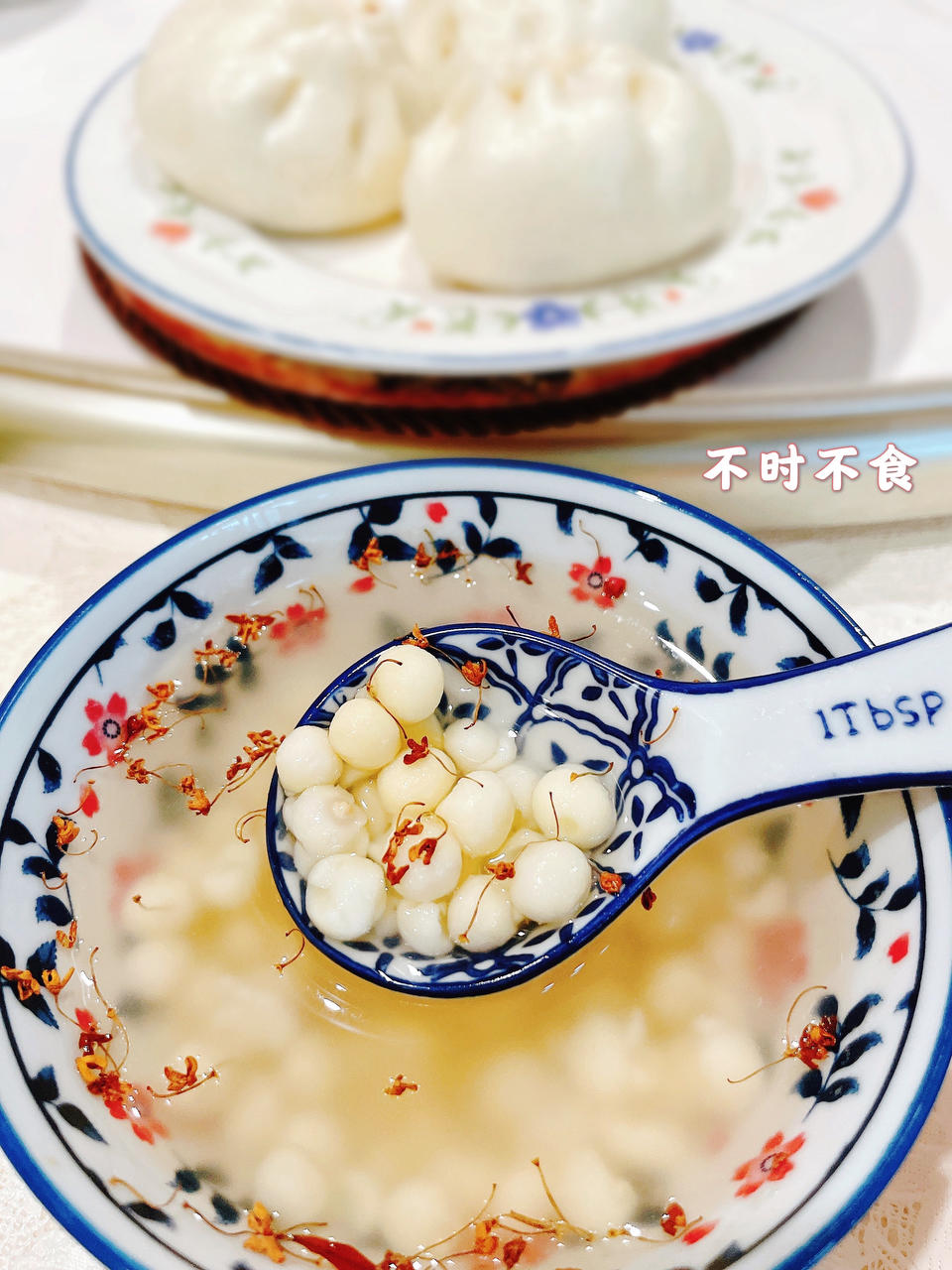 八月苏州时令美食C位🔥桂花糖水鸡头米🔥