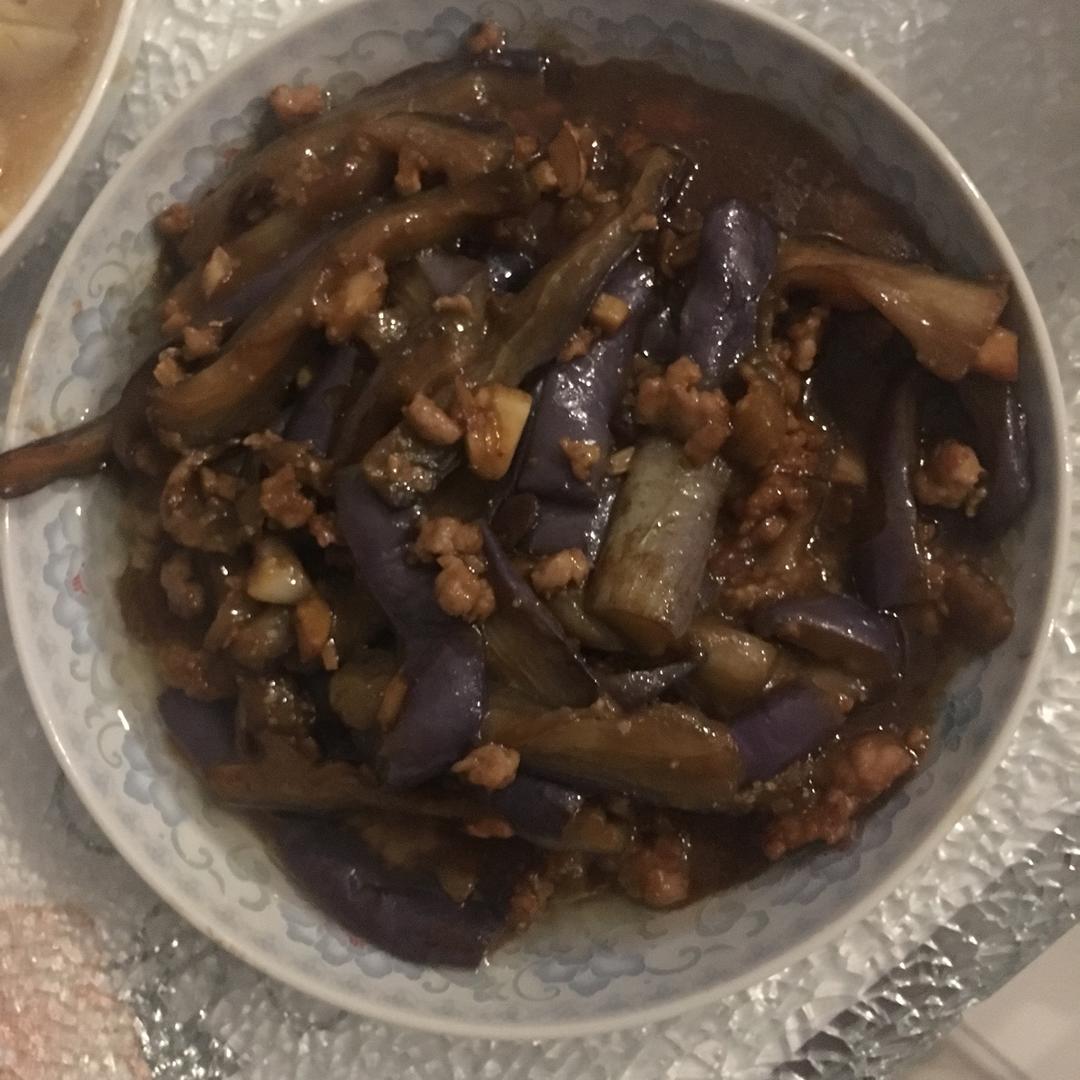 红烧肉沫茄子