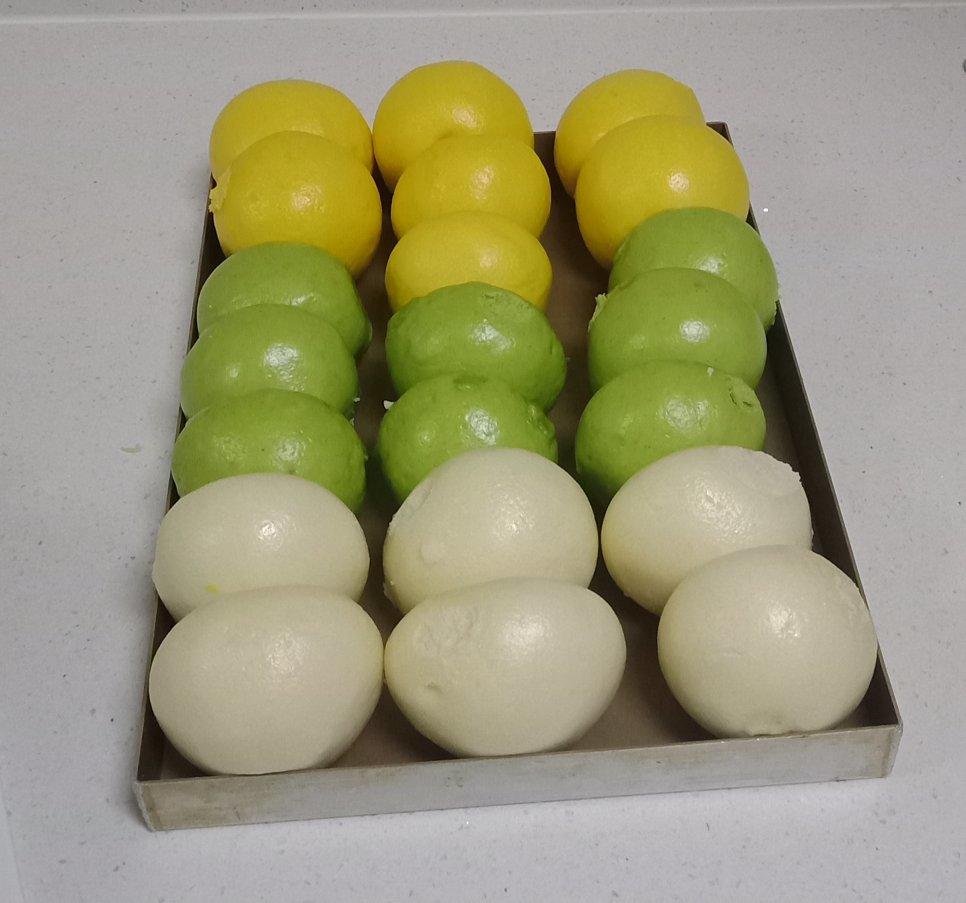 糖果色馒头（一次发酵花样刀切之1⃣️）