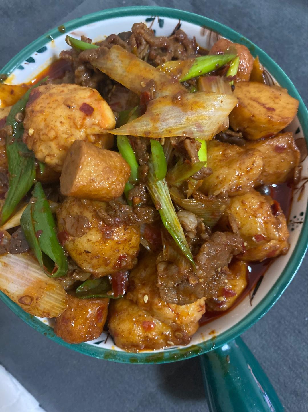 大葱炒羊肉片