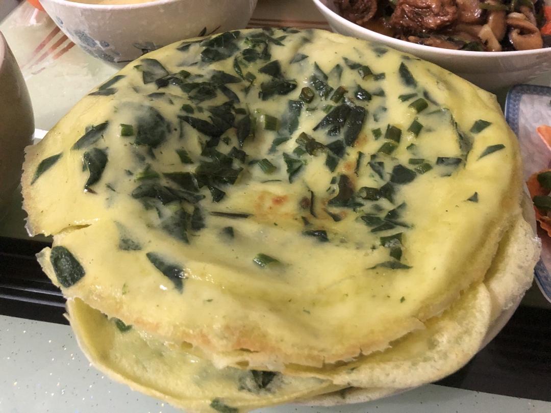 马齿菜鸡蛋煎饼