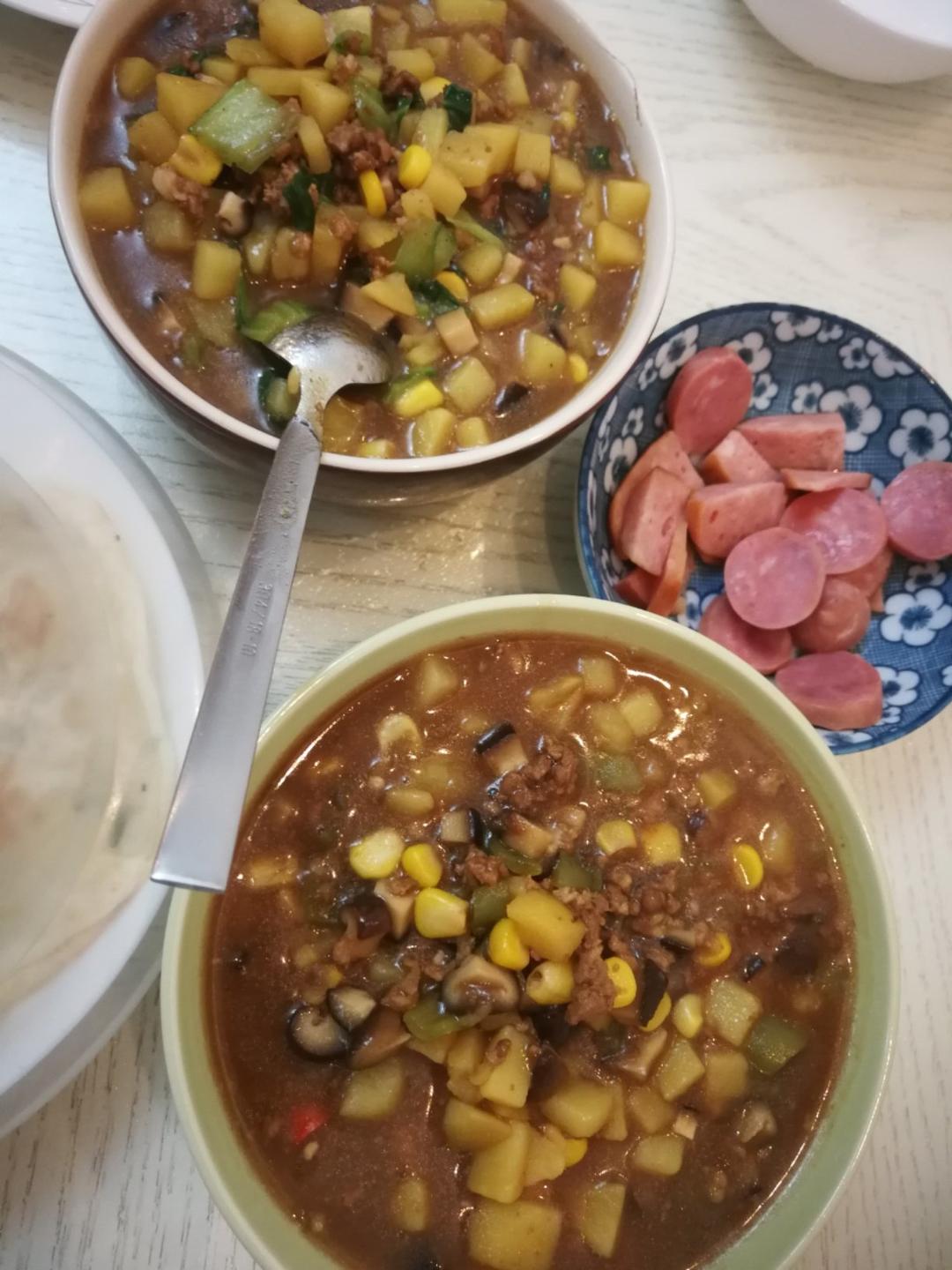 ㊙️香菇土豆肉沫拌饭❗️比外卖还好吃