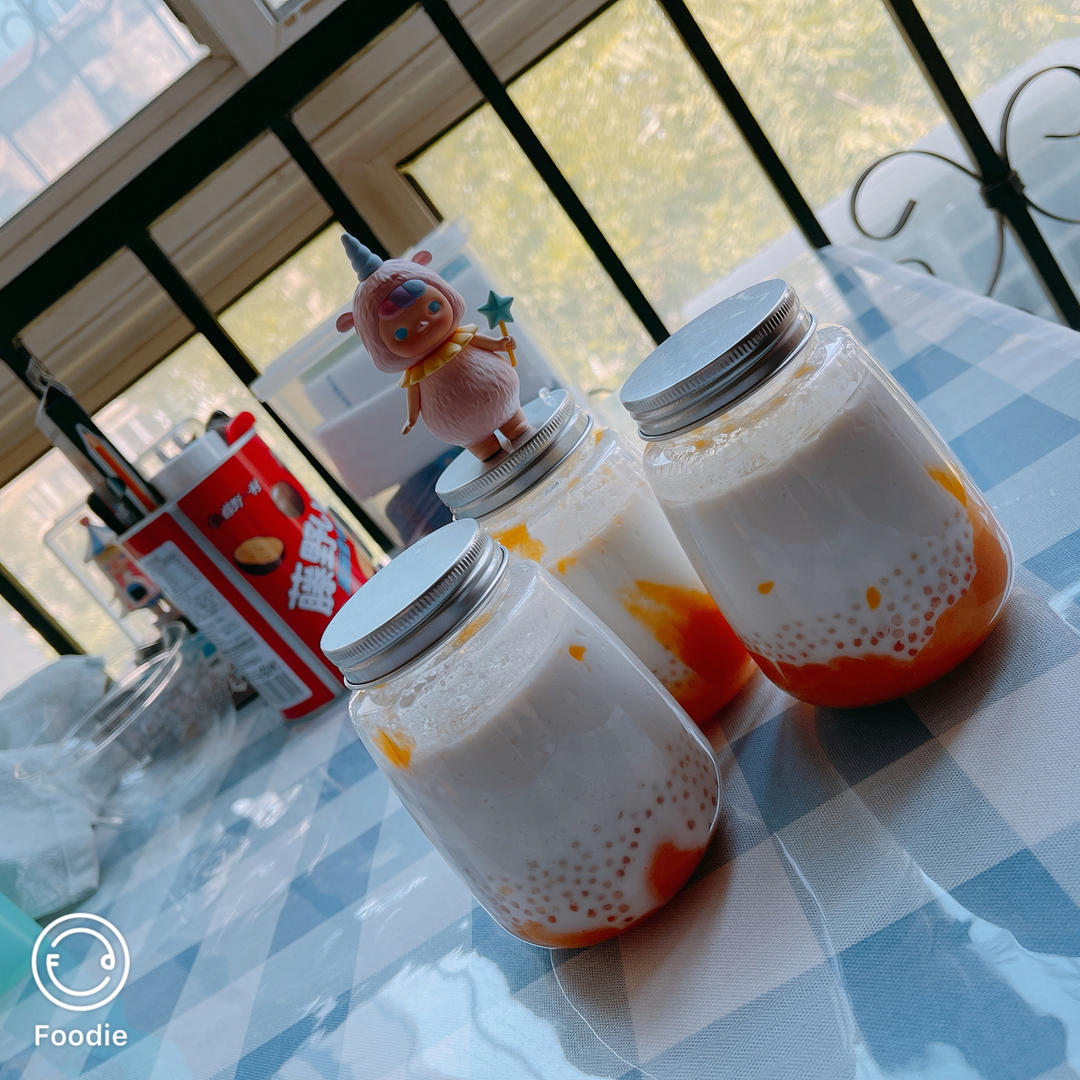 港式甜品——杨枝甘露(芒果西米露)附芒果花切法