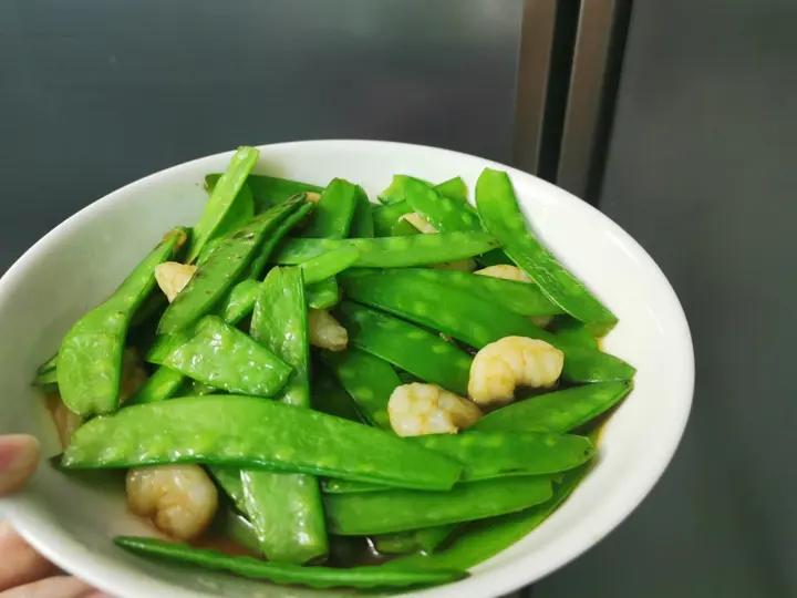荷兰豆炒虾仁