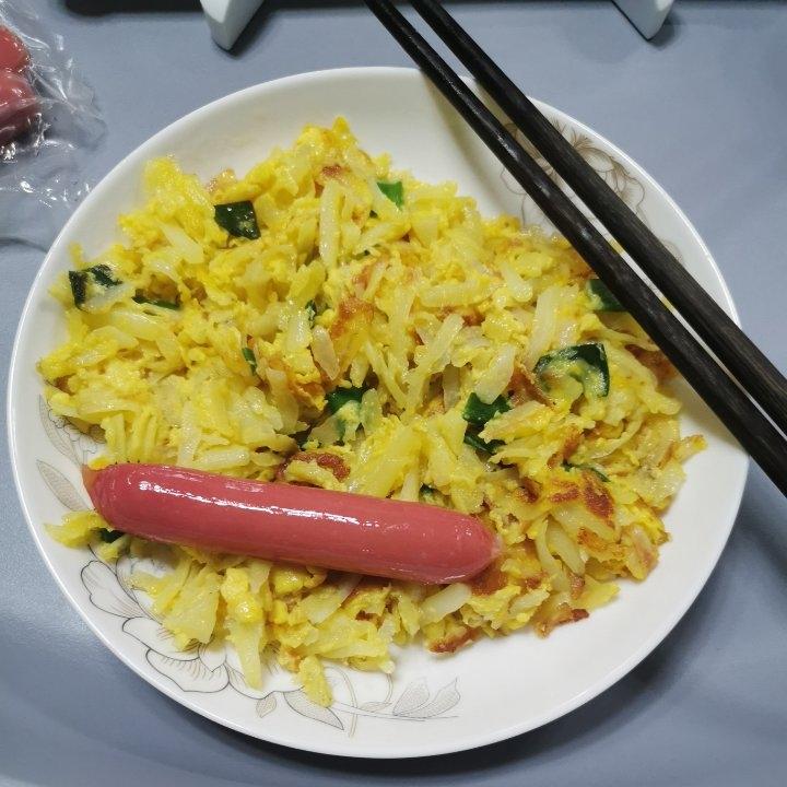 土豆丝鸡蛋饼